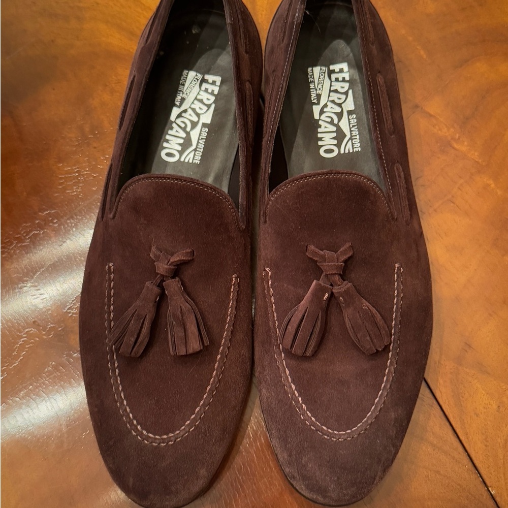 Salvatore Ferragamo Brown Loafers with Tassels